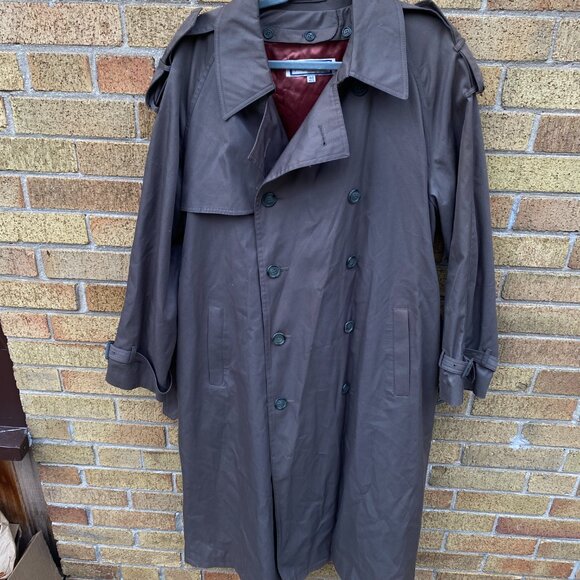 Men's Vintage 1998 YSL Yves Saint Laurent Wool Brown Button Coat Jacket Size 40 - Picture 6 of 16